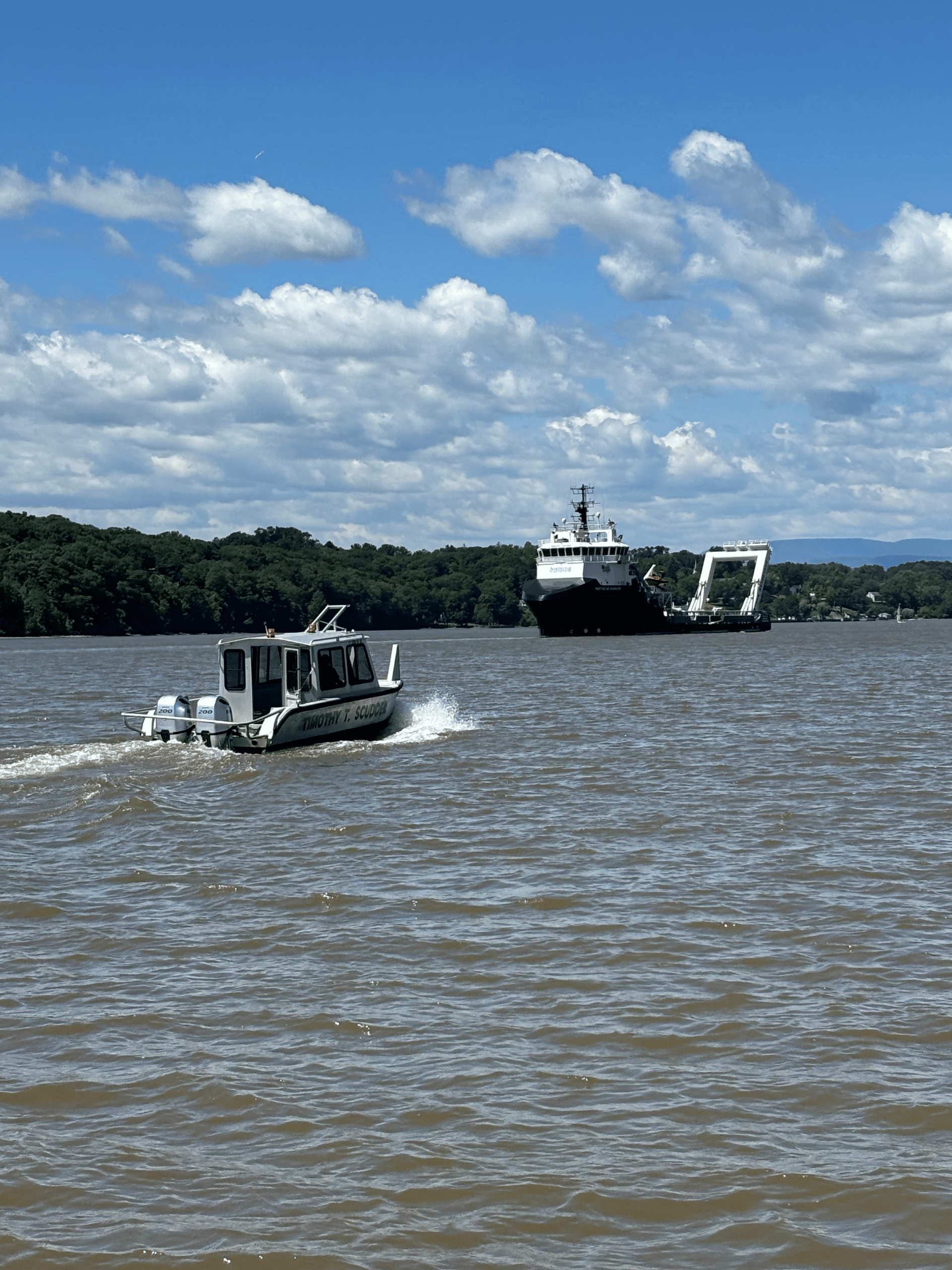 hudson river power express project work and safety boats crew